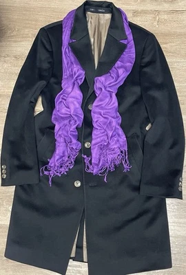 Casaco social SARAR LORO PIANO lã 3 Btn preto top coat 44R 44 R - Imagem 1 de 4