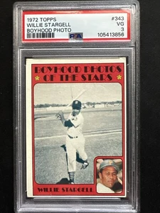 1972 Topps - Boyhood Photos of the Stars - Willie Stargell #343 - PSA 3 - Foto 1 di 2