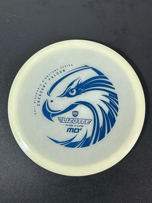 Discmania Crescent Falcon MD 4 GLOW C-Line. Lizotte White Disc Blue Stamp - Image 1 of 2