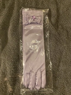 Flor Niña Niños Niños Fiesta Disfraz Princesa Brazo Satinado Mediano Largo Guantes  Foto 1 de 4