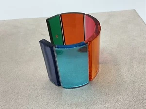 Valentino Garavani Rainbow Plexi Bangle Cuff - Picture 1 of 7
