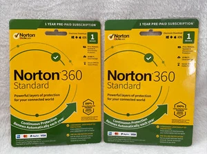 x2 Norton 360 Standard | 1 Device | 1 Year Secure VPN UK - Picture 1 of 6