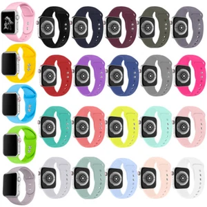 Silikon Sportarmband für iWatch Armband für Apple Watch Series 7 6 5 4 3 2 38-41mm - Bild 1 von 47