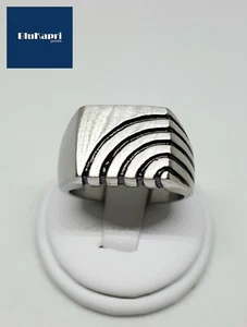 Anello Uomo in acciaio 316L spazzolato doppio colore resistente anallergico - Foto 1 di 7