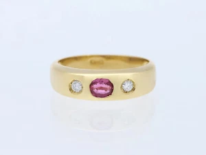 Anillo banda gitana Top Preis 0,50 ct. Diamantes Rubí Oro 585 Valor: 2.500 EUR Deta - Imagen 1 de 8