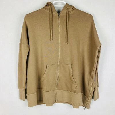 WILDFOX Sudadera con Capucha Mujer XXS Bronceado Cremallera Mangas Dolman Nueva Foto 1 de 4