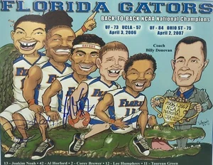 Florida Gators Basketball Signed Corey Brewer Joakim Noah Artist Proof Print - Picture 1 of 12