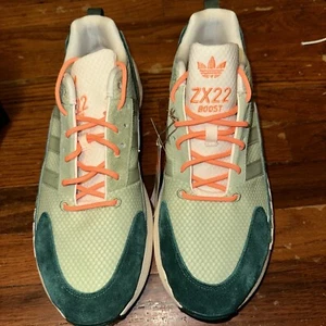Size 12- adidas ZX 22 Boost Ecru Tint Core Green No Box-will Get Shoe Bag - Picture 1 of 12