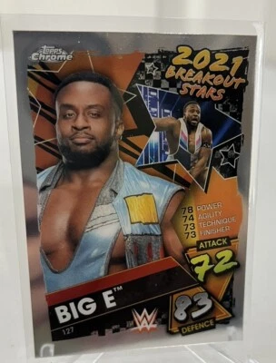 2021 Topps Chrome Slam Attax #127 Big E Refractor brealout Stars - Image 1 of 4