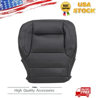 Driver Bottom Seat Cover Jet For 14-19 GMC Sierra 2500HD 3500HD Black Perforated - Image 1 of 4