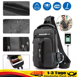 Herrentasche Brusttasche Crossbody Sling Bag Männer Schultertasche Umhängetasche - Bild 1 von 18