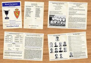 Real Zaragoza v West Ham United 28 Apr 1965 ECWC Semi Final 2nd Leg PLEASE READ - Picture 1 of 1