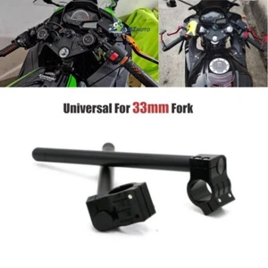 2Pcs / Pair Riser CNC Aluminum Motorcycle Clip-Ons Fork Handle 33mm Handlebar - Picture 1 of 9