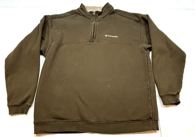 Columbia 1/4 Zip Sweatshirt Fleece Lined Men's XL Brown Hiking Camp Walk Hunting - Image 1 of 4