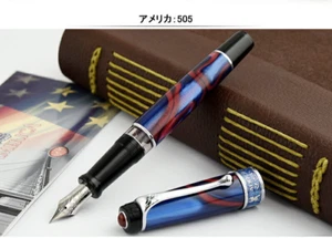 AURORA Fountain pen size F America limited to 7500 18K 505 continent series - Picture 1 of 12