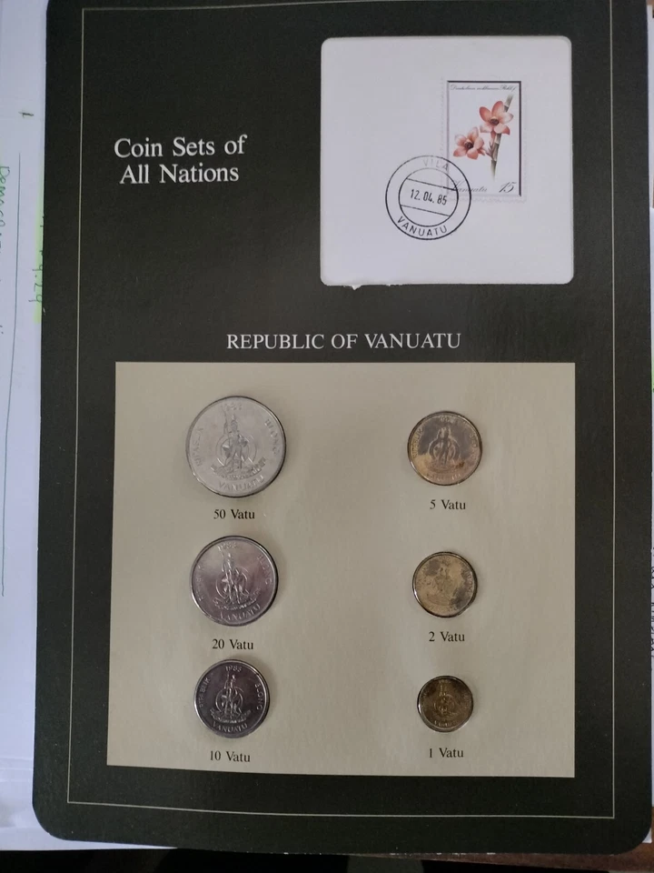 1983 Franklin Mint Coin Set Republic of Vanuatu 1983 - 6 Coins - Image 1 of 1