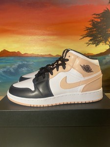 jordan 1 mid gs white crimson tint