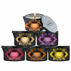 Kama Sutra Ignite Warm Moisturizing Massage Oil Wax-Free Scented Candle 6 oz - Picture 1 of 7