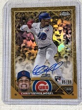 2023 Topps Gilded Christopher Morel Gold Etch Auto /99 Rookie Card Chicago Cubs