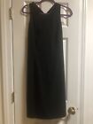 Virgo Sheath Party Dress 12 Black Rhinestone Lined Polyester Knee Length