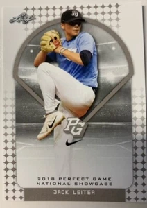 JACK LEITER LEAF 2018 PERFECT GAME NATIONAL SHOWCASE TEXAS RANGERS! - Bild 1 von 2