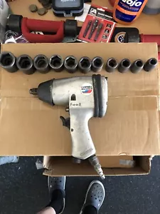 Campbell Hausfeld Air Impact Wrench 1/2" With 11 Craftsman Sockets - Picture 1 of 1