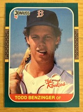 1987 Donruss Rookies Todd Benzinger Baseball Card #30 Red Sox Outfield Mid-Grade