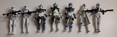 Star Wars 3.75-4" Clone Troopers Figura Aleatoria Paquete de 7 con Algunos Accesorios Foto 1 de 3