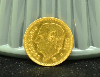 1955 Mexico 5 Pesos Gold Coin BU km#464 - Image 1 of 2