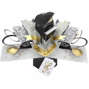 Second Nature Piano 3 D Pop Up Greeting Card Just a Note - POP220 - Picture 1 of 1