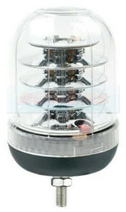CLEAR LENS AMBER LED FLASHING WARNING BEACON LIGHT KELSA BAR VAN TRUCK CAB TOP - Picture 1 of 1