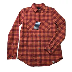 5.11 Tactical Women's XS Ruth Flannel Shirt Orange Plaid Long Sleeve Pockets NWT - Picture 1 of 6