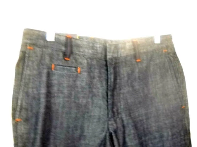 ZEGNA SPORT BLU мужчин джинсы ЕС 46/US 32 x 35 темно-синий хлопок Str/нога ~ $245 ~ новый с Ярлыками - Изображение 1 из 4