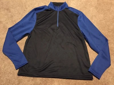 Hombres Jos A Bank Azul Negro 1/4 Cremallera Leadbetter Golf Pullover Sudadera Mediana M Foto 1 de 4