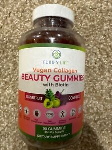 Purify Life Vegan Collagen Beauty Gummies with Biotin, 90 Gummies 