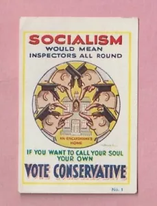 Nationalunion der Konservativen, Sozialismus, Miniaturplakat Handelskarte - Bild 1 von 2