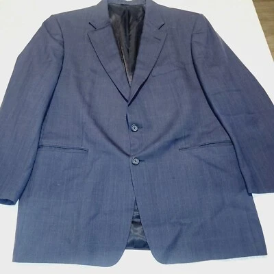 Burberry Blazer Mens 44R Blue Kensington Wool Suit Jacket 2 Button Windowpane - Image 1 of 4
