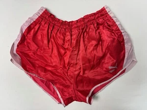 VINTAGE PUMA 1980'S FOOTBALL NYLON SHORTS RUNNING RED SHIRT SIZE ADULT - Picture 1 of 14