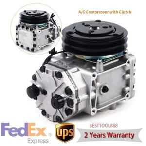 AC Compressor York Style ET210L-25073C For Freightliner Peterbilt Kenworth NEW - Picture 1 of 8