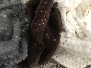 NUOVA REALIZZAZIONE MORBIDA CALDA PAILLETTES CINIGLIA COLLO SNOOD SCIARPA IDEA REGALO NATALE - Foto 1 di 14