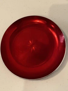 Olden Norway Trinket Dish Aluminum Starburst Red 6” - Picture 1 of 5
