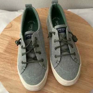 Zapatillas sin cordones Sperry Crest Vibes sarga lavada - verdes (talla 10 m) a472049 - - Imagen 1 de 7