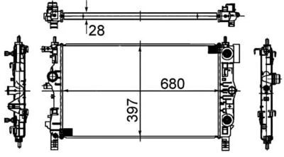 Radiador MAHLE para BUICK Excelle GT CHEVROLET Cruze OPEL VAUXHALL 09-18 1300306 Foto 1 de 4