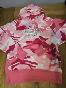 Case iH Girl's Large 12/14 Pink Camouflage Hooded Sweatshirt NWOT - Picture 1 of 10