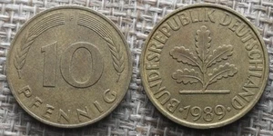 Coin Allemagne - 1989 F - 10 pfennig (N0701) - Picture 1 of 3