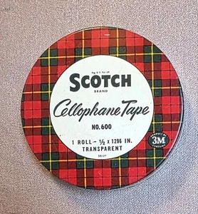 Vintage - Scotch Cellophan Tape 3" leere Dose - Bild 1 von 2