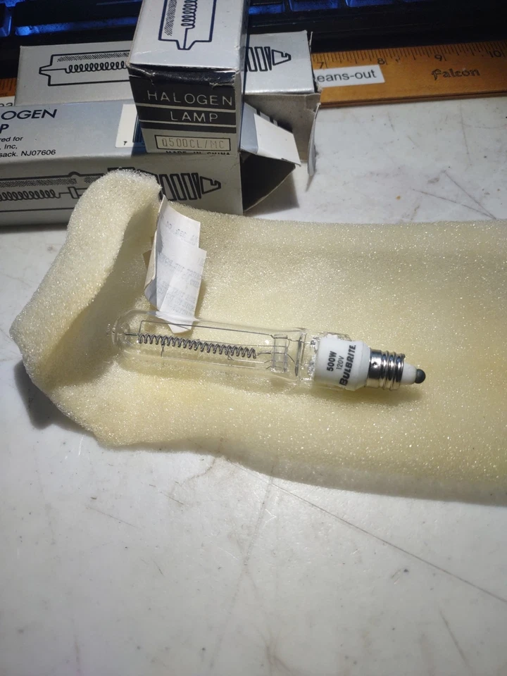 Bulbrite Q500CL/MC 610050 500W 120V Clear Mini-Can E11 base quan 3 - Image 1 of 4