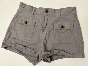 Pantalones Cortos Vuori Ripstop Gris Mujer’s Medianos Botones Bolsillos  - Imagen 1 de 4