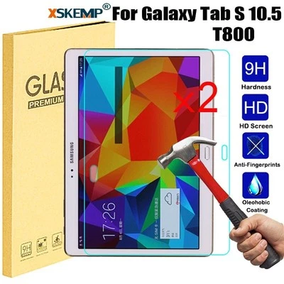 Samsung Galaxy Tab S 10.5 T800 T805 Genuine Tempered Glass Screen Protector 2PCS - Image 1 of 4