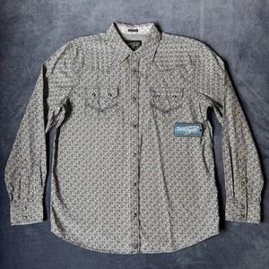Moonshine Spirit By Brad Paisley Pearl Snap Shirt Uomo Grande Manica Lunga Nuova con etichette - Foto 1 di 14